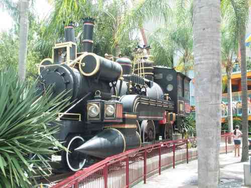 The Jules Verne train replica at the Back to the Future: The Ride attraction in Universal Studios, Orlando.